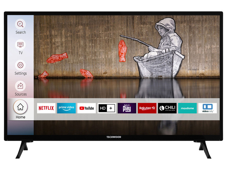 Gehe zu Vollbildansicht: Techwood Fernseher / Smart TV HD+, Works with Alexa, OK Google, große Auswahl an Apps - Bild 9
