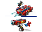 Bauspielzeug mit einem roten Superhelden-Auto und zwei Minifiguren.