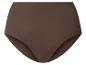 Dunkelbrauner Damen-Slip mit hoher Taille.