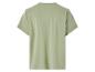 Hellgrünes Damen-T-Shirt mit kurzen Ärmeln, Rückansicht