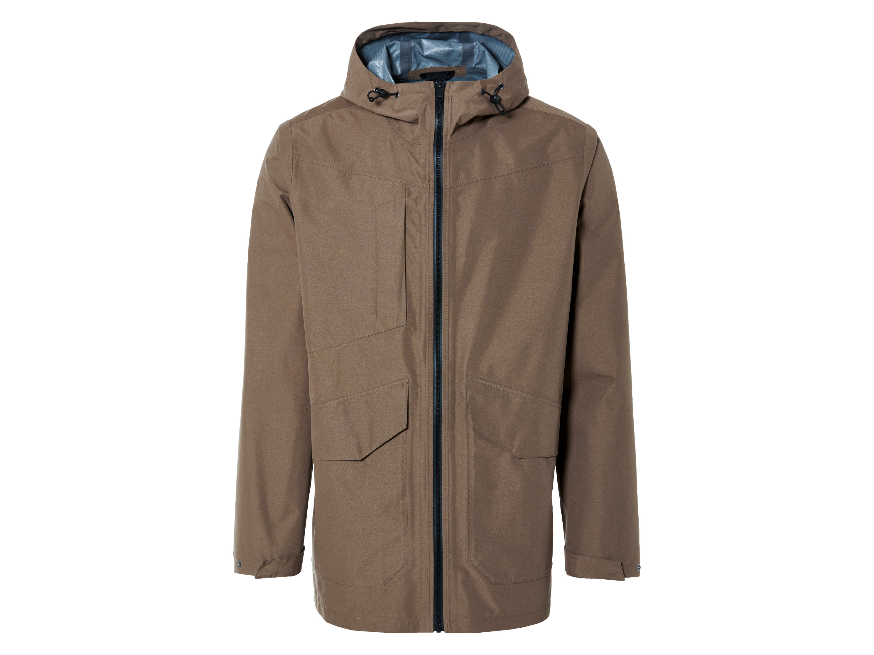 LIVERGY® Herren Regenparka (Braun, XL(56/58))““ | seitliche Eingrifftaschen mit Druckknopfverschluss, weitenverstellbarer Ärmelabschluss mit Druckknöpfen Material: Polyester recycelt Pflegehinweis: waschen bei max. 40 °C nicht bleichen nicht im Wäschetrockner trocknen bügeln bis 110 °C Stufe 1. Kein Bügeln mit Dampf nicht trockenreinigen Größe: S 44/46 – XL 56/58 Meine Lidl-Größe – so einfach gehts Einfach den Lidl-Größenrechner besuchen. Für deine Personengruppe und Produktgruppe die gemessenen Körpermaße eintragen und dann den Berechnen-Button betätigen. Schon wird dir deine Größe angezeigt. Oeko-Tex® Standard 100 Geprüft auf Schadstoffe Zertifizierungsnummer: S21-3106 Hohenstein Htti Standard 100 by Oeko-Tex® ist die weltweit bekannteste, unabhängige Zertifizierung schadstoffgeprüfter Textil- und Lederprodukte aller Art – vom Garn und den Stoffen bis hin zum gebrauchsfertigen Artikel. Das Label bestätigt