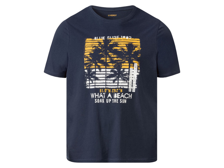 Gehe zu Vollbildansicht: LIVERGY® Herren T-Shirt mit Rundhalsausschnitt und Print - Bild 2