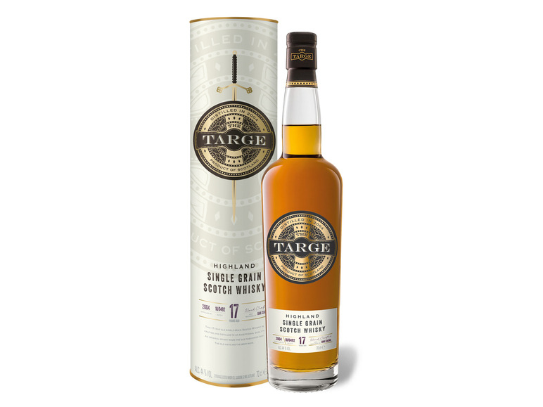 The Targe Highland Single Grain Scotch Whisky 17 Jahre mit Geschenkbox 44% Vol | Whisky
