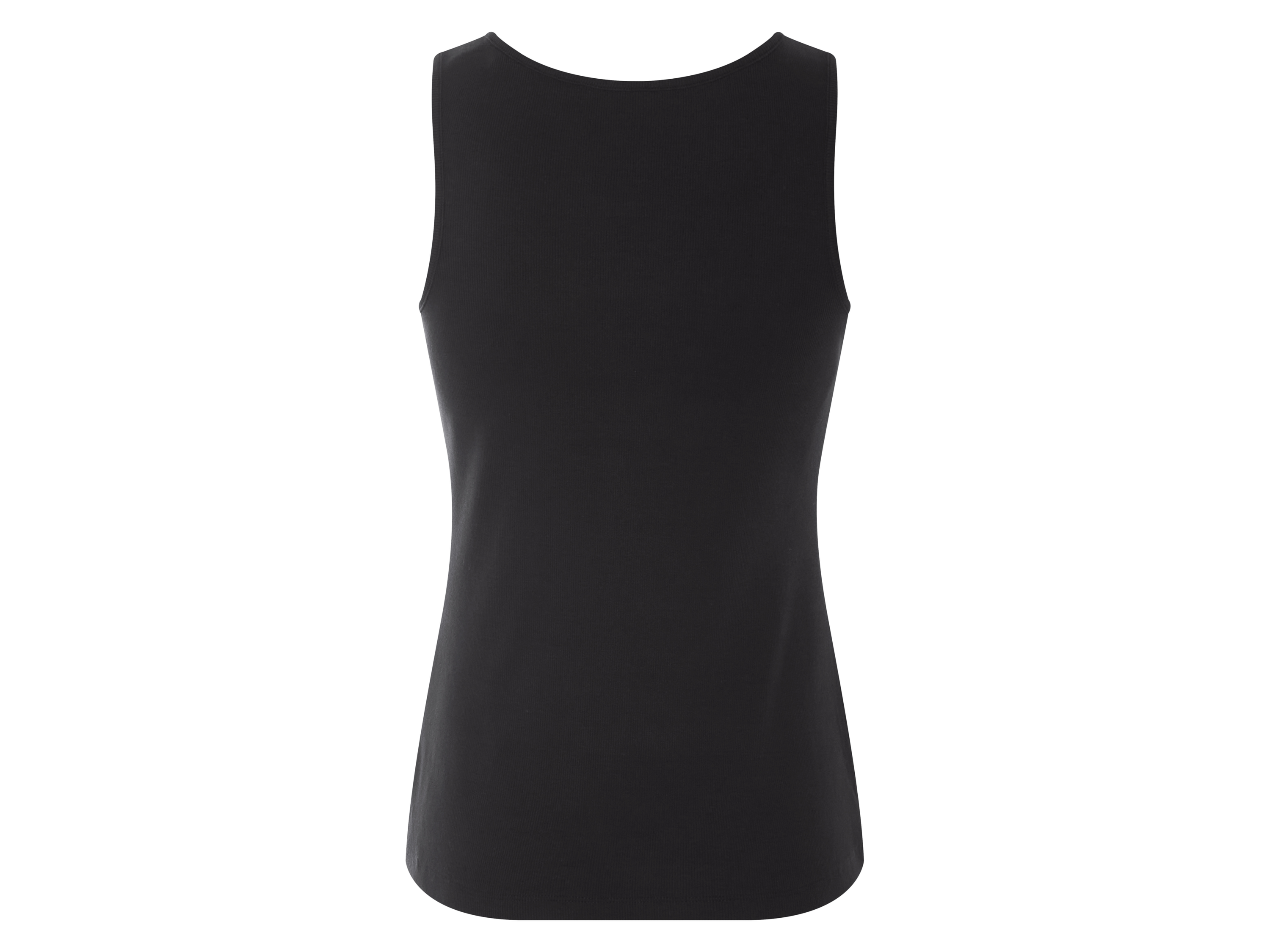 Thumbnail - esmara® Damen Gerippte Tops, 2 Stück, in modischer Ripp-Qualität (Schwarz/weiß, XS(32/34))
