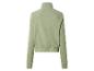 Grünes Sweatshirt mit Stehkragen und Raglanärmeln, Rückansicht