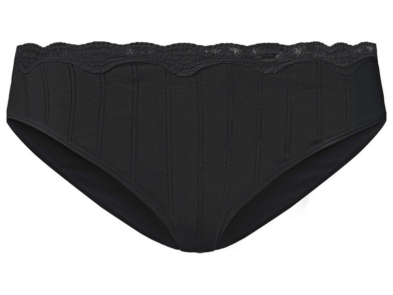 Damen Slips, 2 Stück, mit edler Spitze