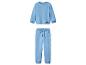 Blauer Kinder-Trainingsanzug mit Sweatshirt und Jogginghose.