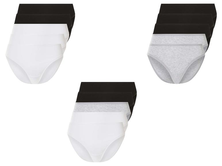 Ein Set aus drei weißen, schwarzen und grauen Unterhosen.
