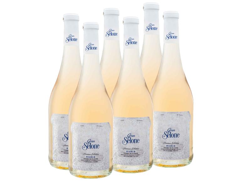 Sechs Flaschen Gran Selone Bianco Terre Siciliane Weißwein