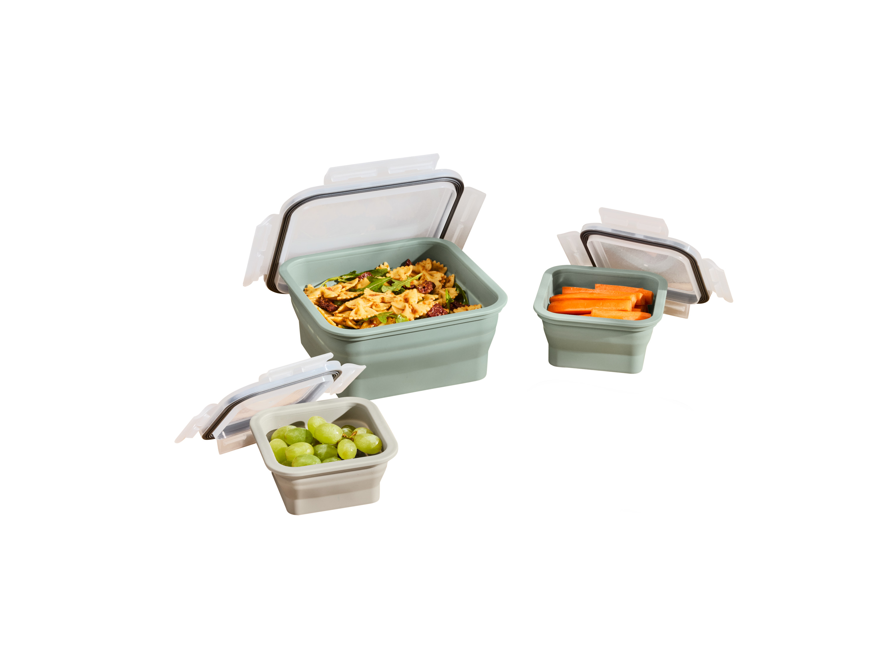 Thumbnail - SILVERCREST®  Faltbare Frischhaltedosen / Lunchbox  (Quadrat 4tlg.)