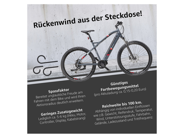 Gehe zu Vollbildansicht: TELEFUNKEN E-Bike Mountainbike »Aufsteiger M925«, MTB, 27,5 / 29 Zoll - Bild 17