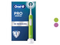 Eine grüne Oral-B Pro Junior 6+ elektrische Zahnbürste