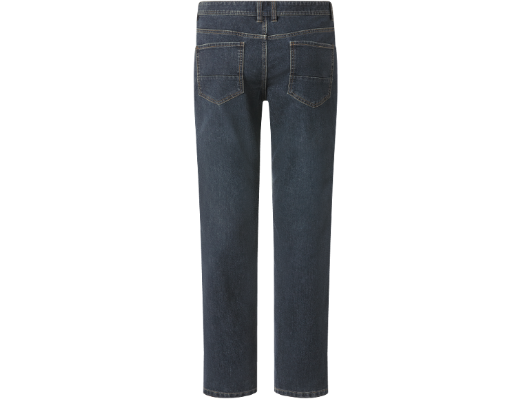 Dunkelblaue Herrenjeans von hinten.
