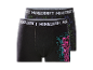 Zwei Kinder Jungen Boxershorts Minecraft in Schwarz mit bunten Motiven.