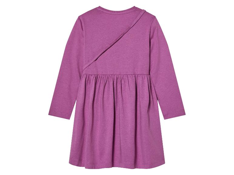 Kleid für Mädchen, langärmelig, lila.