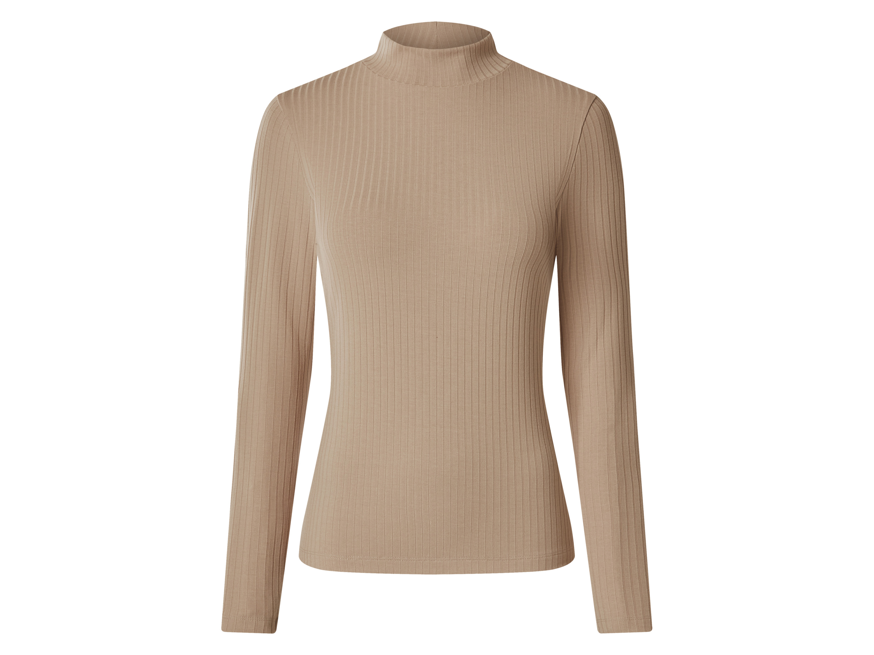 ESMARA® Damen Gerippter Strickpullover (Beige, M(40/42))