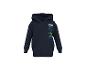 Dunkelblauer Kinder-Hoodie mit „PAW PATROL“-Schriftzug und Fahrzeugen.