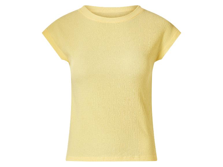 Gelbes strukturiertes Kurzarm-Top