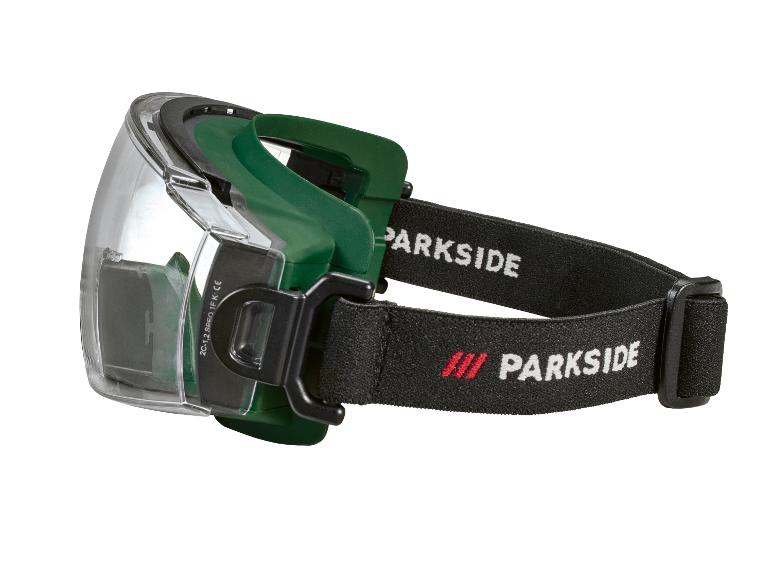 Parkside Schutzbrille in Grün und Schwarz
