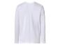 Rückseite eines schlichten weißen Langarm-T-Shirts