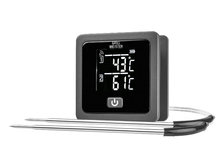 Digitales Grill Meister Thermometer mit zwei Sonden zum Grillen.