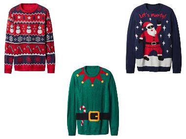 esmara Men Herren Premium-Weihnachtspullover mit LED-Effekt und Musik / Premium-Weihnachtspullover mit LED-Effekt