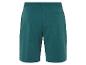 Dunkelgrüne Jersey-Shorts.