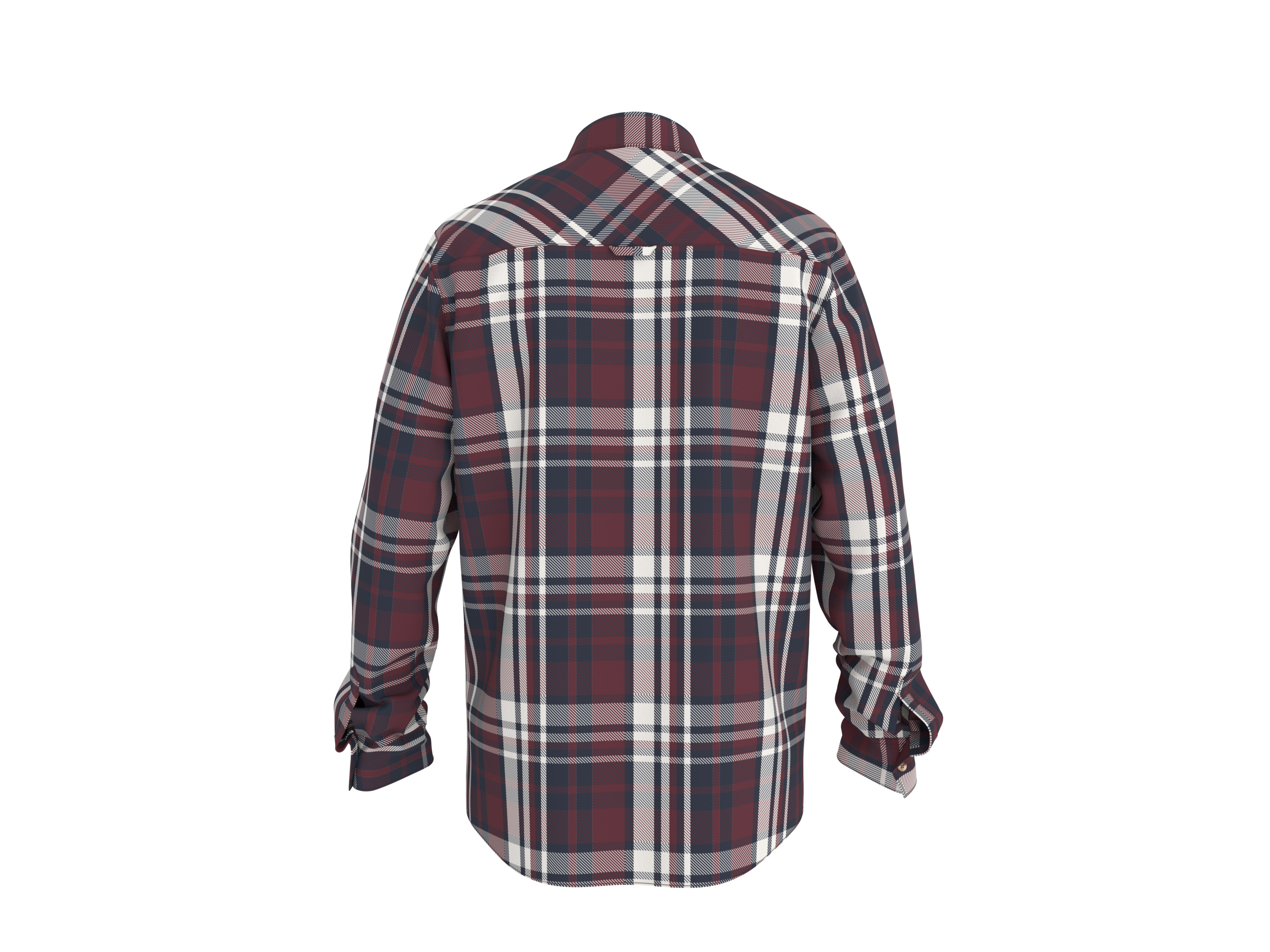 ESMARA MEN Herren Flanell-Freizeithemd (Karo/navy/rot, XL (43/44)) – Bild 3 von 4