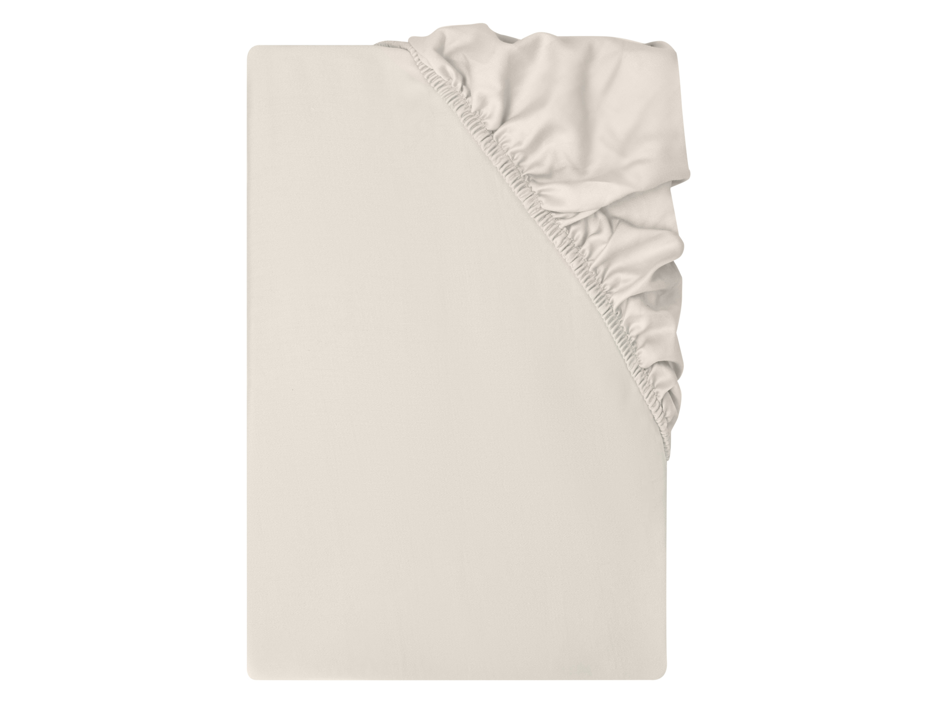 LIVARNO® Satin-Spannbettlaken, 180-200 x 200 cm (Beige)""