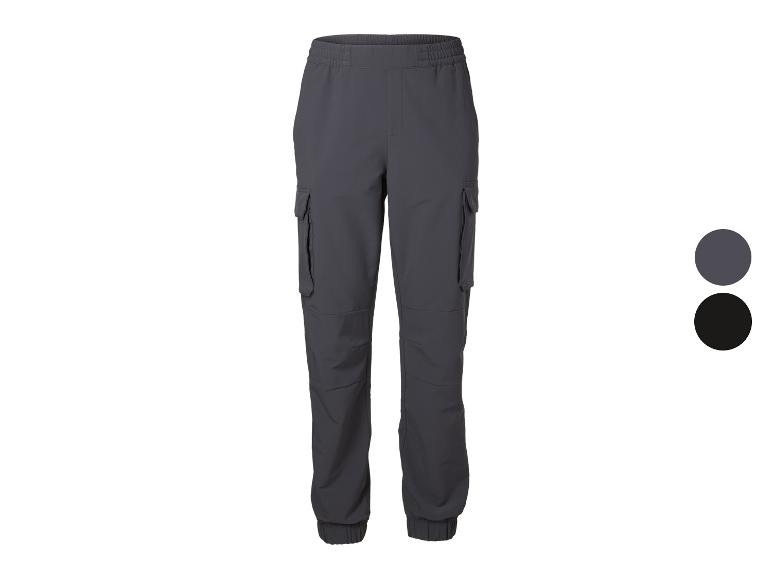 Herren-Cargohose in Grau mit elastischem Bund und Bündchen, in Dunkelgrau und Schwarz erhältlich.