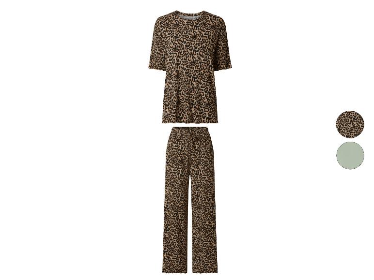 Leoparden-Pyjama mit kurzen Ärmeln und langer Hose