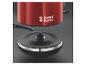 Ein roter Wasserkocher von Russell Hobbs mit drehbarem Kabel.