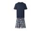 Herren-T-Shirt in Marineblau und karierte Shorts