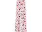 Rosa Pyjamahose mit Zeichentrickfiguren und Text.