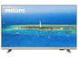 Ein Philips-Fernseher mit einem Bild von einer Insel mit einem Leuchtturm.