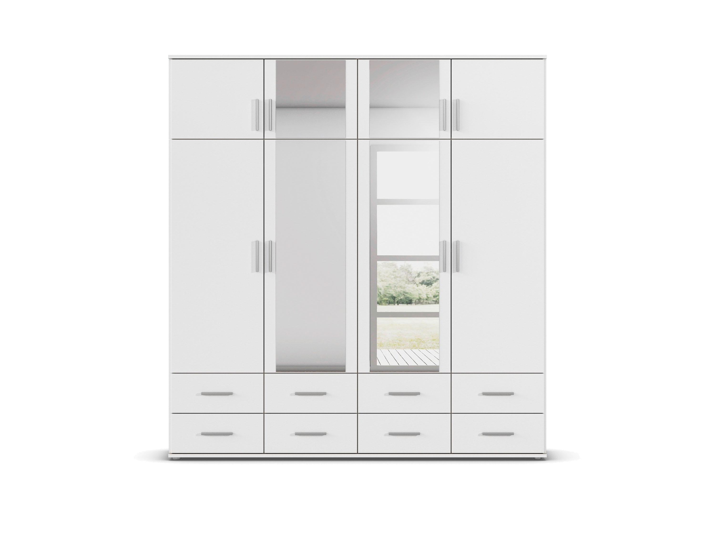 RAUCH BLUE Drehtürenschrank Kemi (mit Spiegel 8-trg.)""