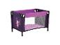 Lila Puppenbett mit Feenmotiv und Netzfenstern