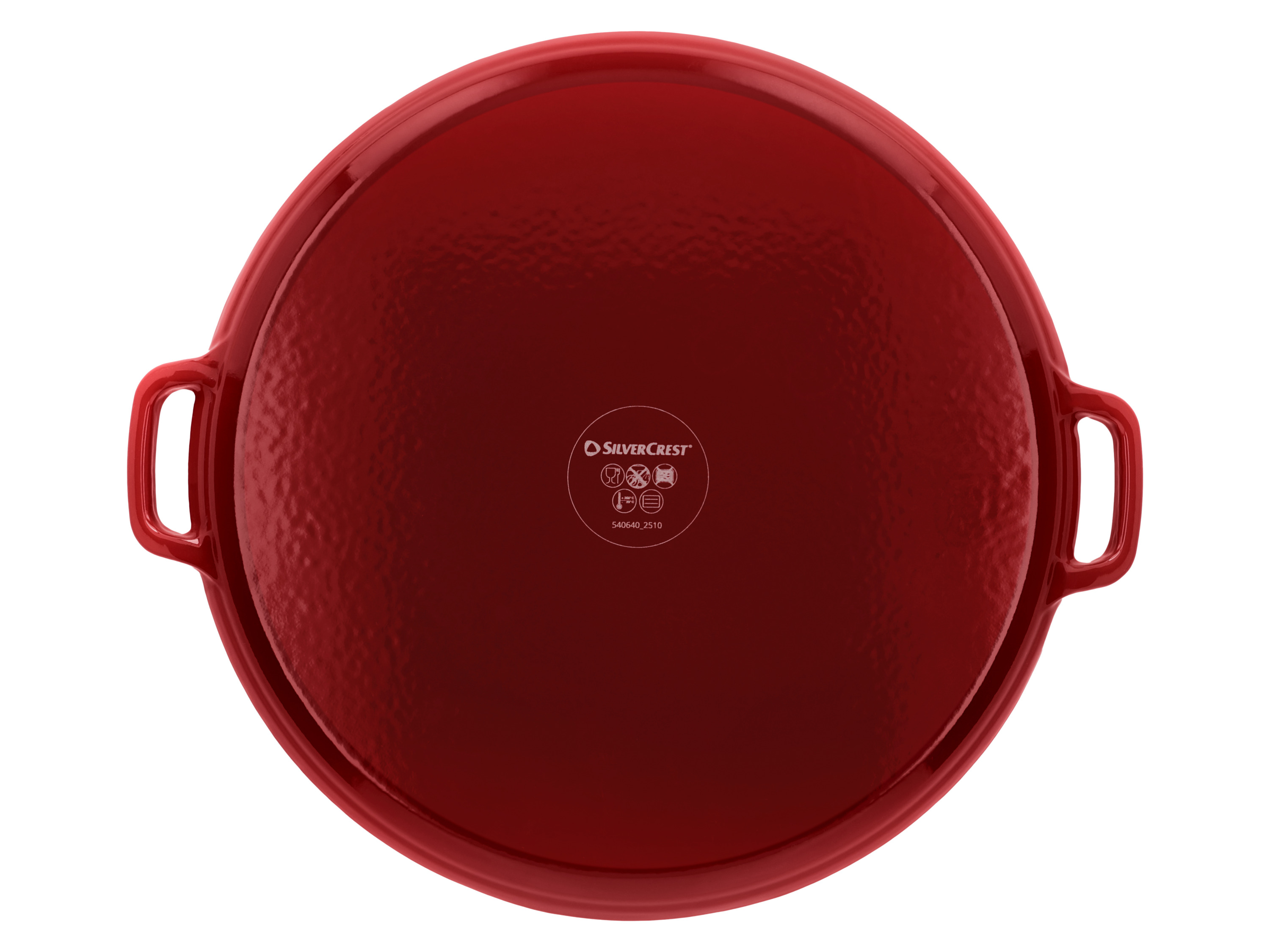 SILVERCREST® Premium-Gusseisenpizzaplatte Ø 31 cm Premium-Gusseisengrillplatte L 36,0 x B 26,0 cm (Pizzaplatte/rot) – Bild 4 von 4