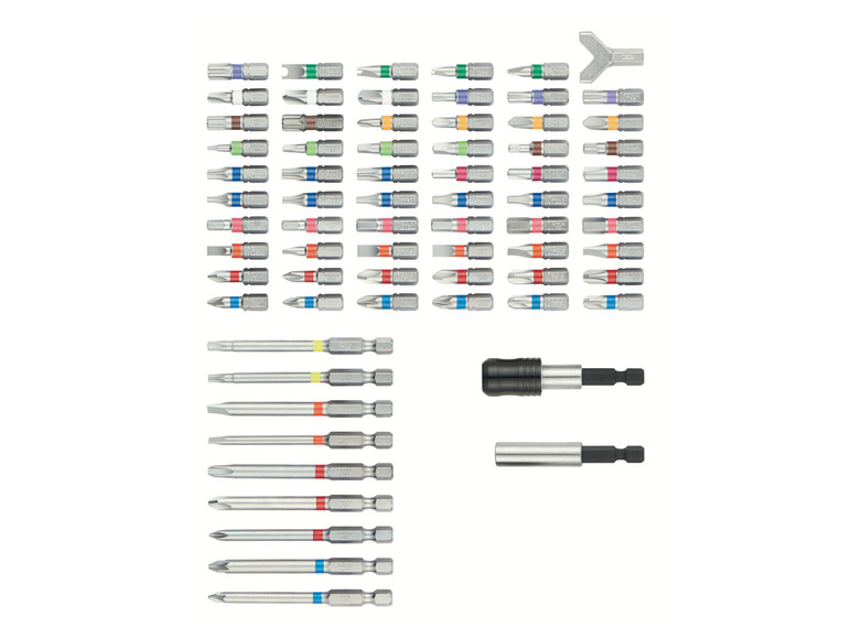 Gehe zu Vollbildansicht: PARKSIDE® Bit- / Bit-Stecknuss Set »PBS3 A2«, farbcodiert - Bild 9