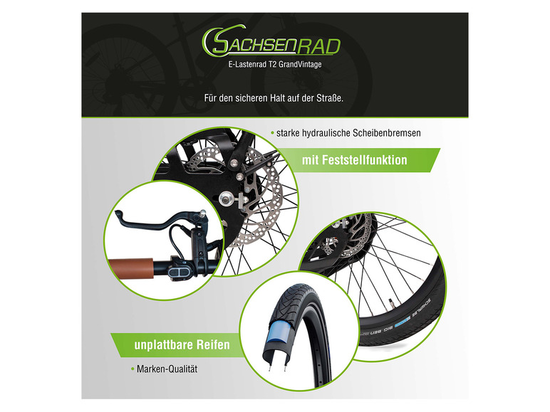 Gehe zu Vollbildansicht: SachsenRad E-Bike Lastenrad T2 GrandVintage - Bild 13