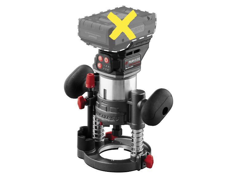 Akku-Oberfräse mit Akku, bürstenlosem Motor und Geschwindigkeitseinstellungen