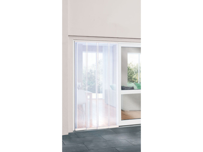 Gehe zu Vollbildansicht: LIVARNO home Insektenschutz-Vorhang, mit Lamellen, für Türen, weiß, 2er Set - Bild 2