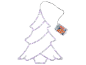 LED Weihnachtsbaum-Silhouette mit Batteriefach