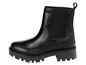 Schwarze Chelsea-Stiefel mit dicker Sohle.