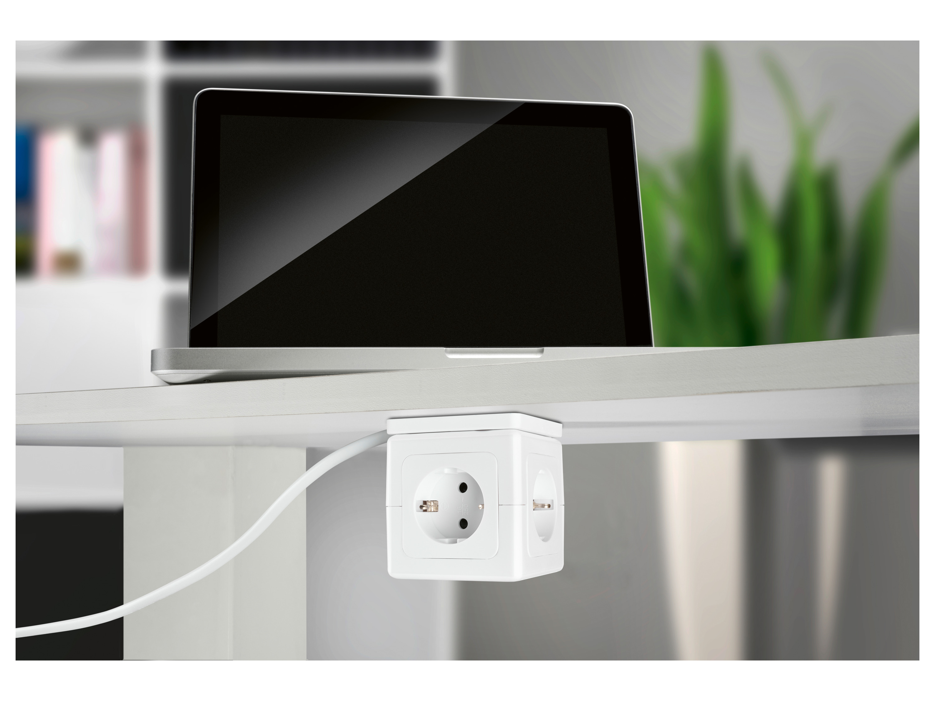 Thumbnail - TRONIC® Steckdosenwürfel mit USB-Ports (Weiß)