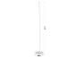 Weiße LED-Stehleuchte, 124 cm hoch mit 20 cm Basis.