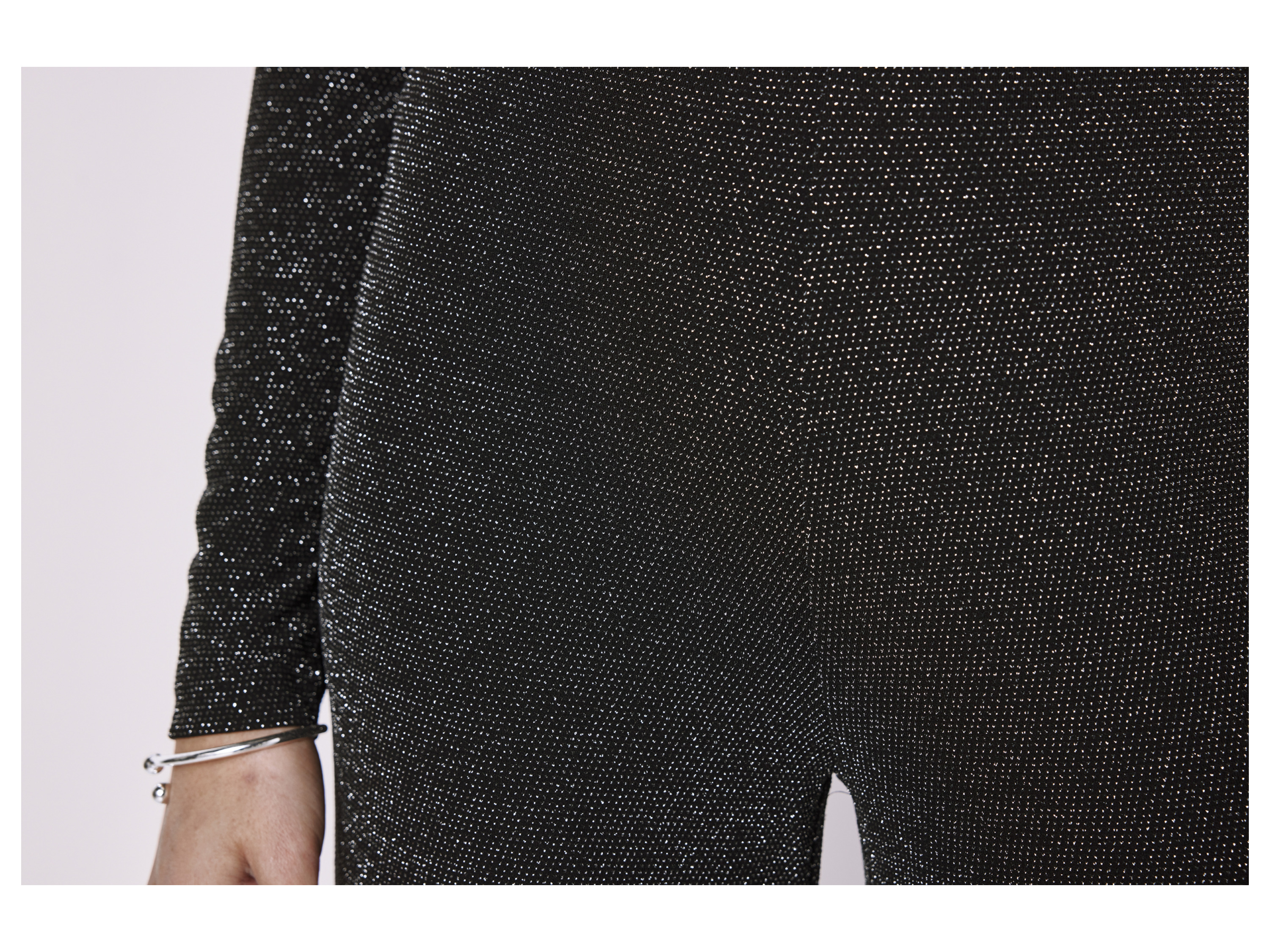 Thumbnail - esmara® Damen Wide-Leg-Hose (Glitzer/schwarz, M(40/42))