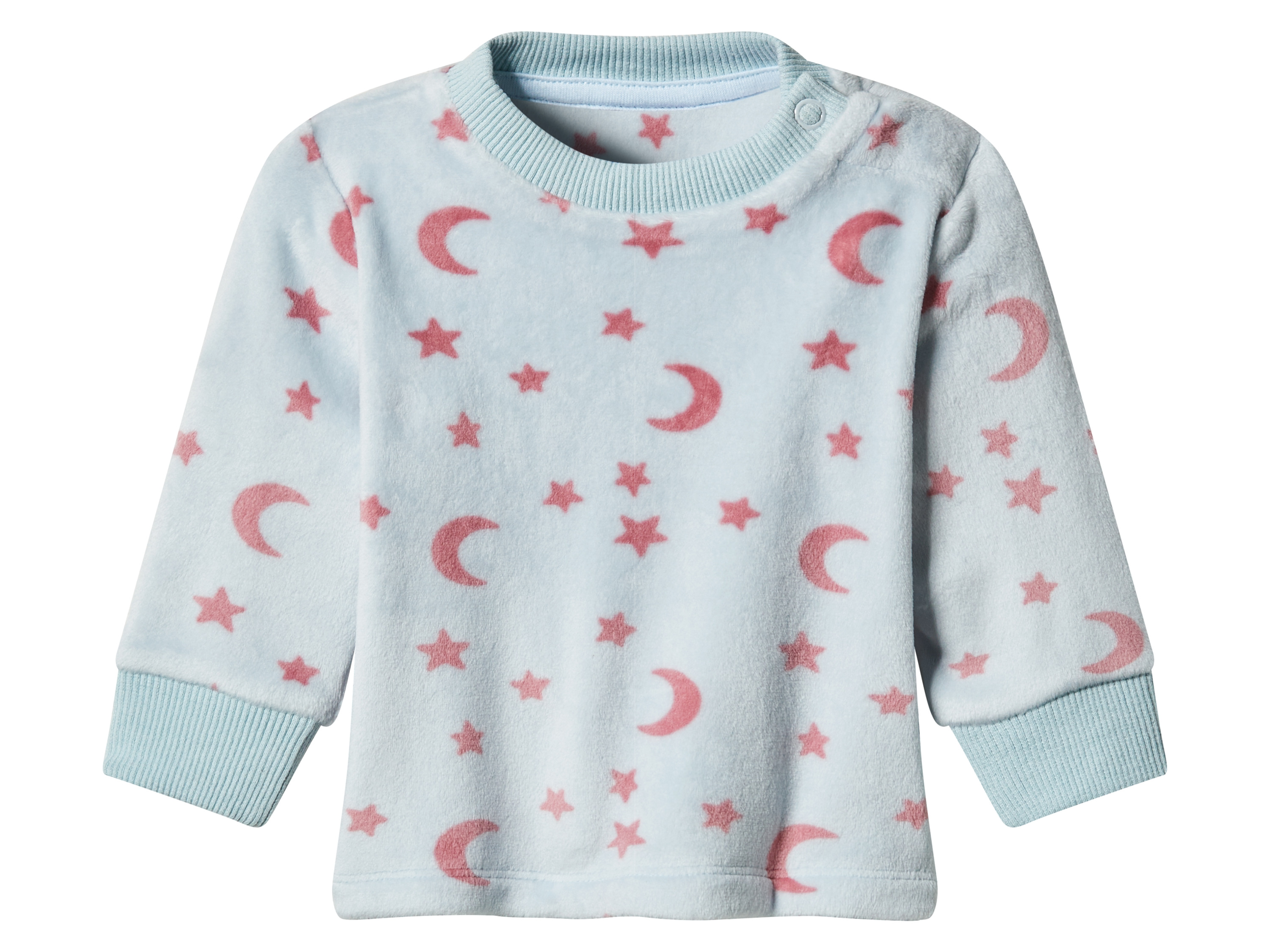 Thumbnail - lupilu® Baby-Velourspyjama (Blau, 86/92)