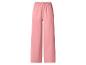 Rosa weite Damenhose mit elastischem Bund