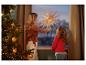 LIVARNO LED-Weihnachtsstern am Fenster mit Mutter und Kind.